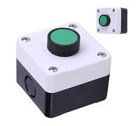 Watris Veiyi 2 cajas de estación de interruptor de botón, ABS resistente a la intemperie, interruptor de control de un botón para abridor de puerta