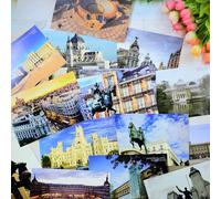 WATSKY 15 tarjetas postales vintage españolas de Madrid, tarjetas postales de viaje europeas de todo el mundo, utilizadas para correo, papelería, Navidad, vacaciones, cumpleaños