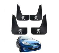 WatSKY 4 Piezas Auto Faldillas antibarro Accesorios,para Peugeot 206 2005-2009 carrocería Delantero Trasero Guardabarros Styling Embellecedores