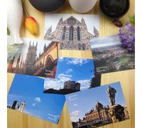 WATSKY Tarjetas postales de Inglaterra York - Reino Unido York Minster, York Overviewing, paredes de la ciudad, Castle Howard, Torre de Clifford (6 unidades)