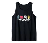 Watson - Amante de Mascotas con Nombre de Perro Personalizado Camiseta sin Mangas