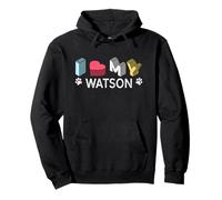 Watson - Amante de Mascotas con Nombre de Perro Personalizado Sudadera con Capucha