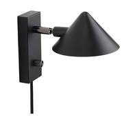 Watt & Veke Aplique de pared Kuro Negro. Ø14x16 cm. leer