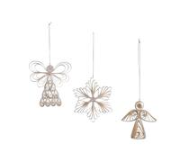 Watt & Veke Set de 3 colgantes navideños Angel mezcla Blanco