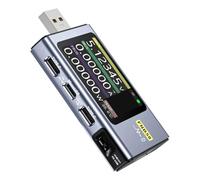 Wattive FNB58 USB Tester, Voltímetro Digital Amperímetro Probador USB Type-C, Capacitancia y Medición de Ondulación con Bluetooth, Disparador, detección de Carga rápida, 4-28V Monitoreo de voltaje