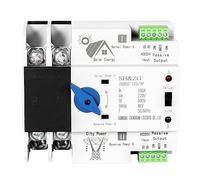 Wattive Interruptor de Transferencia Automático, ATS 2P 220V 100A Fotovoltaico Dual Power Automatic Transfer Switch carril DIN Solar Conmutador de Transferencia Automática de Corriente de Emergencia