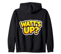 Watts Up Funny Electricista Juego de Palabras Juego de Palabras Broma Cita Diciendo Sudadera con Capucha