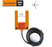 WATTSBVD Interruptor de Ranura en Forma de U E3S-GS30E4 Sensor de Nivel de Ascensor NPN NO 3 Cables 12 V-24 V 30 mm Infrarrojo Proximidad ON Off(NPN Normally Closed)