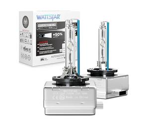 wattstar 2x Bombillas D1S Xenón HID 35W 8000K 18mo warranty Repuesto Coche | 7200LM par, PK32d-2, enchufe y juego, vida de 3000hrs, garantía de 18mo, reemplaza a 66140 85415, IP68, no halógeno