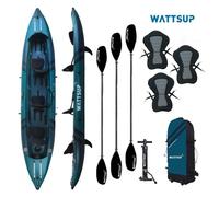 WATTSUP COD 3 PERSONAS Kayak SET Inflable Drop-Stitch Canoa Bote Kayak Remo