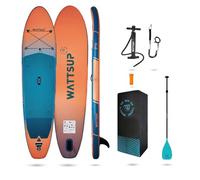Wattsup - Sup Stand Up Paddle Inflable F11 11' - 335 x 81 x 15 cm Dropstitch - Paquete Completo - Paleta Leash Bomba Bolsa de Transporte - hasta 150 kg - Color Azul