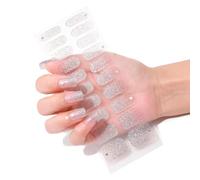 WaTudouYe 20 de Esmalte de uñas Multicolor Autoadhesivas de Gel Pegatinas de uñas calcomanías de uñas de Gel láminas Completas para uñas de uñas Autoadhesivas láminas Completas