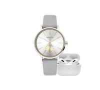 WATXANDCO Analógico Modelo Reloj Basic Grey RELOJ1_38 White Earbud. Marca
