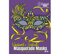 Waubamik's Zendoodle: Masquerade Masks Vol 1: Coloring Book for Adults