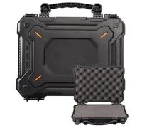 WAUDUOE Estuche Rígido Impermeable De 12,60 Pulgadas (5 L) con Inserto De Espuma Personalizable, Caja Protectora Portátil A Prueba De Golpes con Cerradura For Cámaras(Negro)