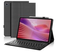 WAVATA Funda con Teclado para Lenovo Tab 10.1'' 2025, Tecla QWERTY Español Ñ para Lenovo Tab 10.1 Pulgadas 2025, Teclado Bluetooth Desmontable- Negro