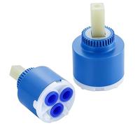 WAVATA Grifo para cartucho Blanco, 35 mm, HD, de cerámica, color azul, alta presión, para grifo mezclador de lavabo y grifo de ducha