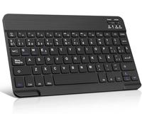 WAVATA Teclado Español Ñ Bluetooth Inalámbrico para iPad iOS/Tablet Android, Teclado Bluetooth de 10 Pulgadas Inalámbrico Portátil - Teclado para Samsung/Huawei/Lenovo/Xiaomi- Negro