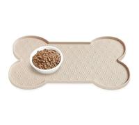 WAVDSYB Tapete de comida para perros, tapete de silicona antideslizante para cuenco de perro, mantel individual más grueso, impermeable, almohadilla de alimentación para gatos con borde elevado, apto