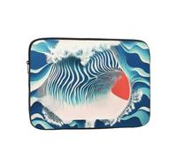 Wave Art Print - Funda para portátil de 15 pulgadas, funda Oxford | Oxford resistente a salpicaduras con acolchado de espuma. Se adapta a portátiles de 15 pulgadas. Delgado para mochila