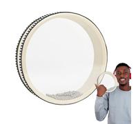 Wave Bead Drum - Tambor de madera de doble cara | Instrumento de sonido marino con cuentas de acero, herramienta musical de relajación y meditación para curación, sueño, yoga