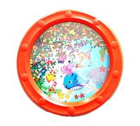 Wave Bead Ocean Drum, Tambor Educativo de Plstico con Diseo de Patrn de Ondas, Fcil de Transportar para Actividades de Educacin Musical y (10 pulgadas naranja