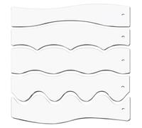 Wave Edge Acrílico Reglas 5 Piezas | Acrílico, 26x9.1 Cm, 235g