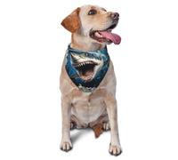Wave Great White Shark Out Of The Sea - Bufanda triangular para mascotas con estampado gráfico para perros y gatos, bandana ajustable para mascotas y sesiones de fotos