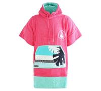 WAVE HAWAII Poncho de baño para Hombre y Mujer Pink Wave Talla S, 145 - 175 cm, Poncho de Surf de 100% Algodón, Toalla de Playa con Alta absorción de Agua, Ayuda para mudanzas, Playa