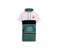 WAVE HAWAII Poncho de baño para hombre y mujer, talla L, 170-200 cm, 100 % algodón, toalla de terciopelo y rizo con alta absorción de agua, ayuda para la playa y adultos, Amarosa, L