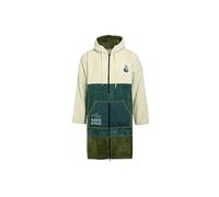 WAVE HAWAII Poncho de surf con cremallera para estaturas de 155 - 185 cm, 100% algodón ecológico, ayuda para el vestuario para natación, playa, surf, poncho de ducha, poncho de surf, poncho para mujer