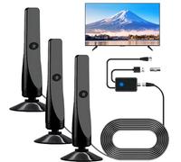 Wave MAX TV Antenna 2025, Wave MAX Pro TV Antenna 2025, Long Range Reception HD, Suction Cup Plug, Plug and Play (3PCS)
