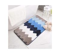 Wave Pattern Bathroom Rug Non Slip Bath Mat for Bathroom Water Absorbent Soft Microfiber Shaggy Bath Rug Thick Plush Floor Mats (Colorful B, 24"x35")