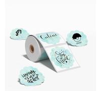 Wave Printer Label - Thermal Shipping Barcode Labels - Fanfold Permanent Adhesive Shipping Labels for Direct Thermal Label Printer - Compatible con Amazon, Royal Mail, FedExs.