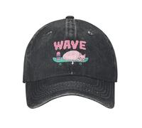 Wave The Cat Lay On Skateboard Gorra de béisbol Casual Hombres Mujeres Running de Verano Hippie Hip Hop Gorras Y2k Divertida Visera Solar Snapback Gorra