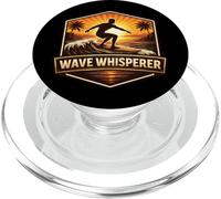 Wave Whisperer Vintage Surfer Diciendo Retro Surfing Cita Mar PopSockets PopGrip para MagSafe