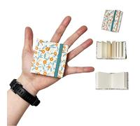 Waveaura Mini cuaderno de bocetos de acuarela de viaje de 6 x 6 cm, libro de acuarela con cubierta de tela, 300 g/m², 140 libras, 20 hojas (cuaderno de bocetos de 300 g/m², azul floral, 1 unidad)