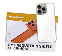 WAVEBLOCK Bloqueador EMF para teléfono celular, hecho para iPhone 15/16 PRO MAX, el único adhesivo patentado con respaldo científico probado en laboratorio 5G, fabricado en Estados Unidos, protege a