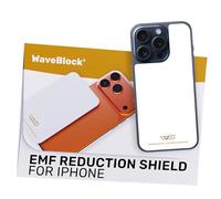 WaveBlock iProtect - Adhesivo de protección para iPhone 15 Pro, bloqueador de daños para teléfono celular, reducción de escudo 5G, cabe debajo de la funda, probado en laboratorio certificado FCC