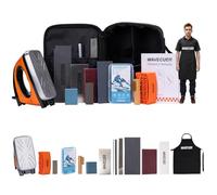 WAVECUER Kit de cera de esquí y snowboard, kit de afinación y encerado con cera de hierro, cera universal, herramientas de borde, P-tex, bolsa de transporte, reparación de base, equipo de afinación