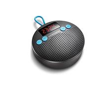 Wavemaster MOBI-3 - Altavoz Bluetooth portátil para Viajes (Campo de Sonido de 360°) con Radio, Despertador y función Manos Libres para Fuentes de Sonido móviles, protección IPX5 contra Salpicaduras,