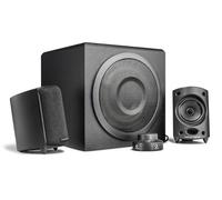 Wavemaster Moody - Sístema de altavoces 2.1 activos (65 Vatios) para el uso con TV/Tableta/Smartphone/PC, color negro (66202)