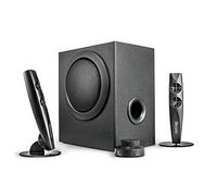 Wavemaster STAX - Sístema de Altavoces 2.1 Activos (46 Vatios) para el Uso con TV/Tableta/Smartphone/PC, Negro (66201)