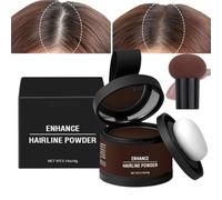 Waverlo Magic Root Cover Up, Waverly Magic Root Cover Up, Maycheer Hairline Shadow Powder, 14 colores Hairline Powder con Mirror, oculta instantáneamente la caída del cabello (# 06 Marrón oscuro)