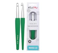 Waves 2.0 Single Ended Crochet Hooks 6.0 mm - J/10 (Minty Teal)