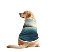 Waves and Snow Mountains - Chaleco para perro, transpirable, refrescante, para perros grandes, protección solar, uso cómodo para Golden Retriever, Husky, Alaska, actividades al aire libre, talla 5XL