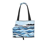 Waves Lapping at The Rocks - Bolsa de hombro estampada para mascotas, especialmente diseñada para perros y gatos pequeños, bandolera multifuncional y bolso de mano