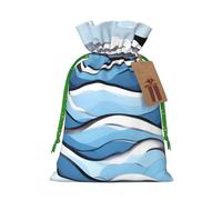 Waves lapping at the rocks - Bolsas de regalo con cordón impreso, bolsas de vacaciones, bolsas de golosinas, bolsas de regalo de Navidad