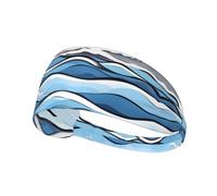 Waves Lapping at The Rocks - Diadema deportiva elástica, suave, agradable al tacto, absorbente y transpirable para una variedad de deportes al aire libre