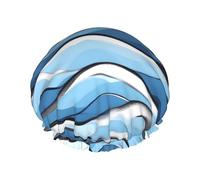 Waves lapping at the rocks - Gorro de ducha impermeable de doble capa para mujer, duradero, ligero y portátil, accesorio de baño para cabello largo